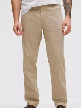 Lululemon ABC Classic-Fit 5 Pocket Pant *Warpstreme Size 33x34" Khaki Tan